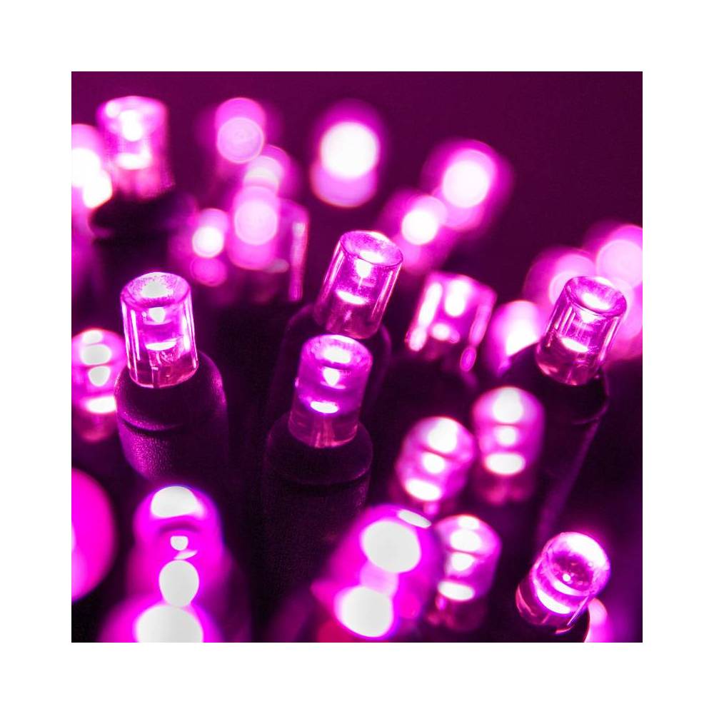 Lampki choinkowe LED różowe